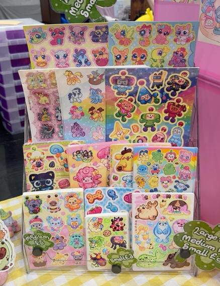 Sticker sheet disply